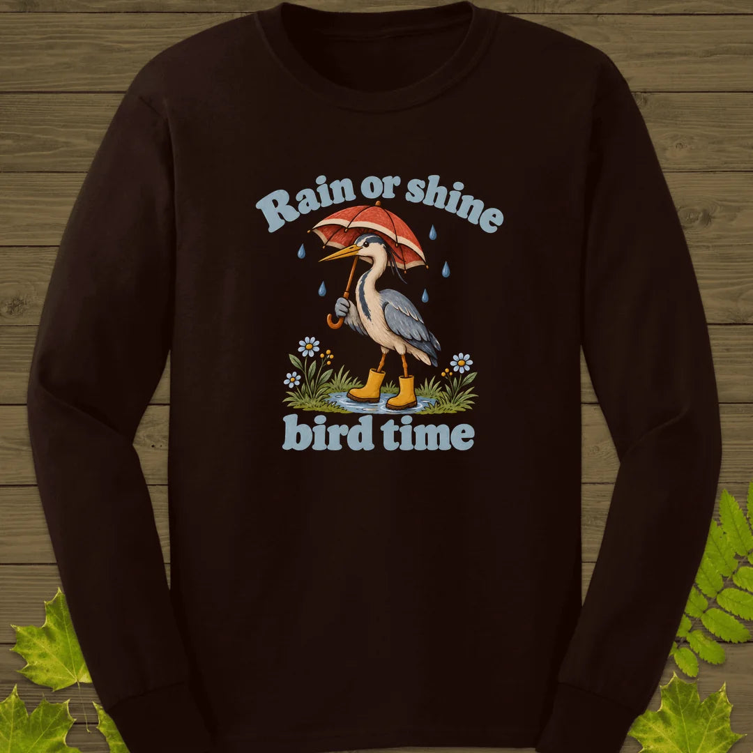 Rain Or Shine Birder Long Sleeve in Dark Chocolate