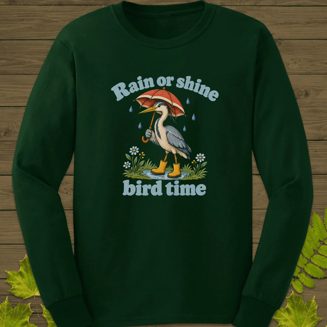 Rain Or Shine Birder Long Sleeve in Forest Green