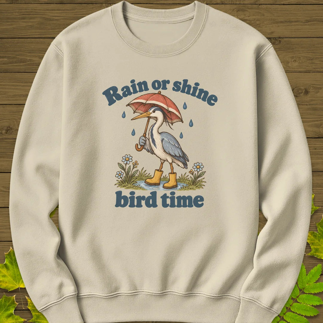 Rain Or Shine Birder Sweatshirt in Sand