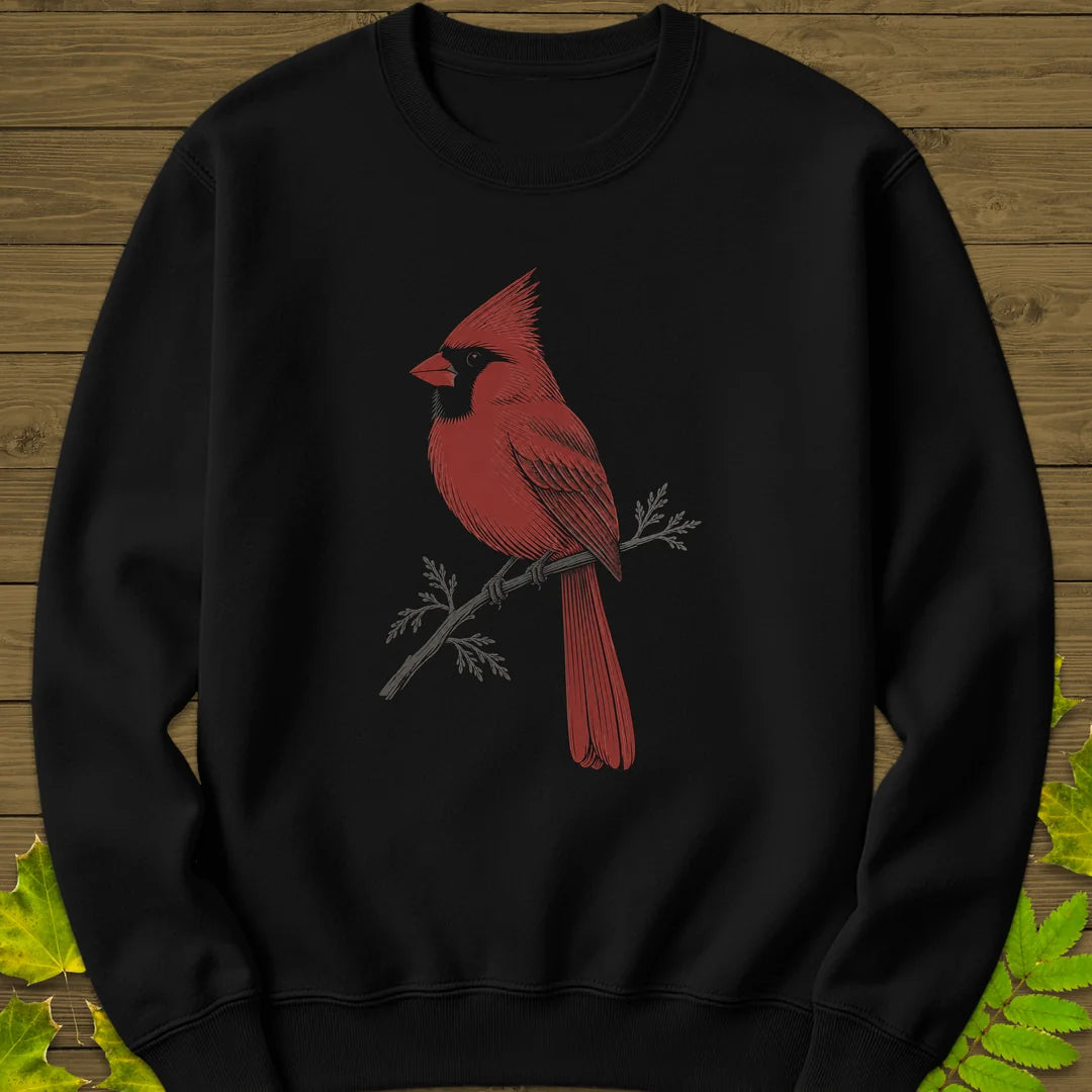 Cedar Cardinal Sweatshirt in Black