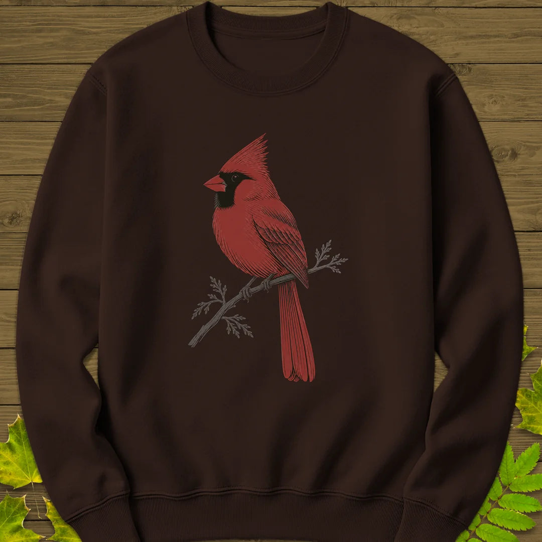 Cedar Cardinal Sweatshirt in Dark Chocolate
