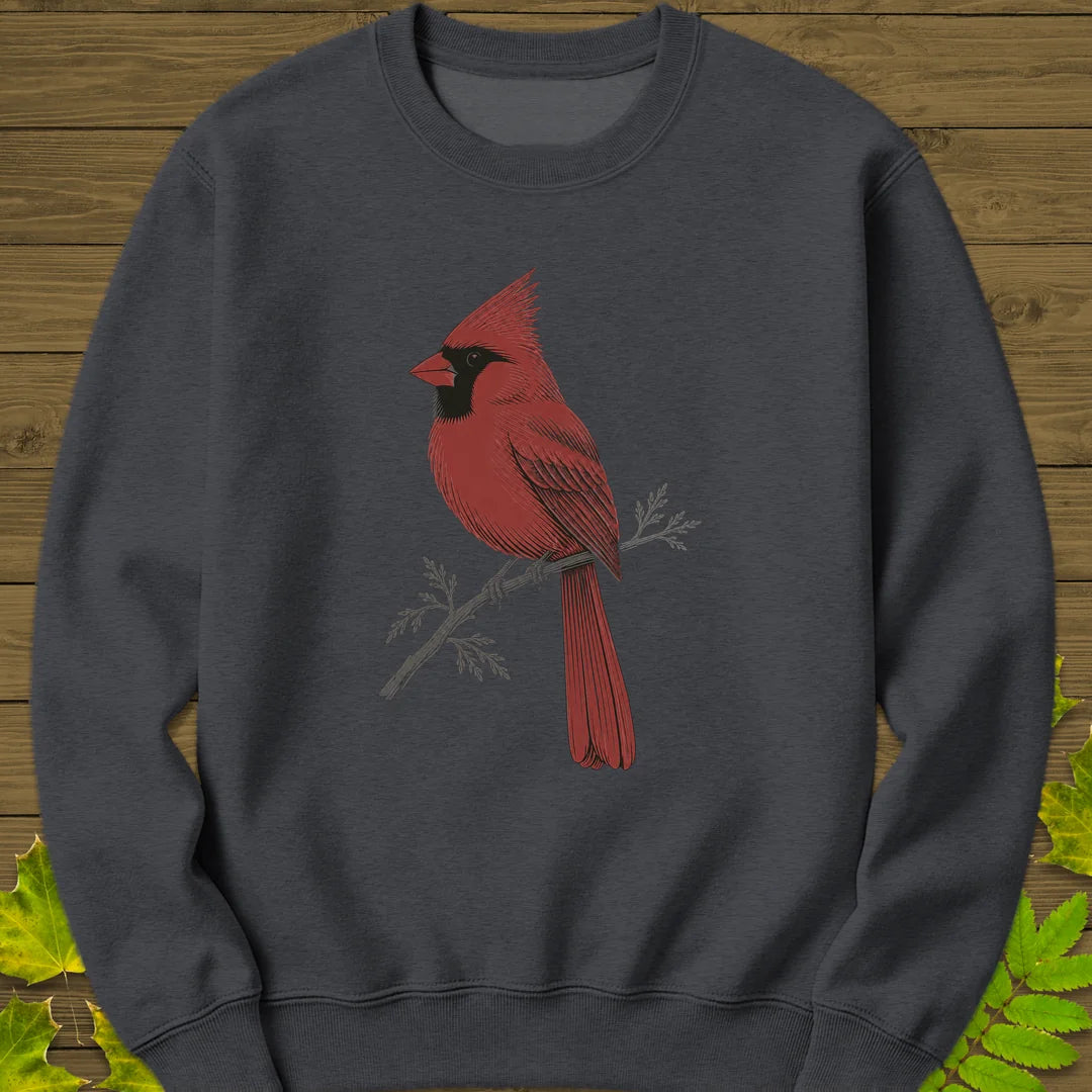 Cedar Cardinal Sweatshirt in Dark Heather