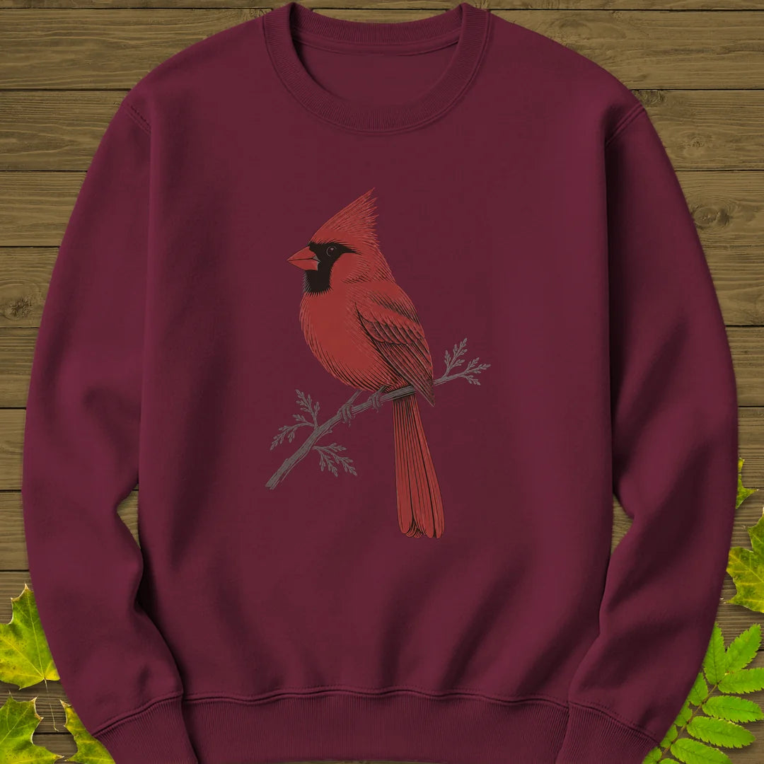 Cedar Cardinal Sweatshirt in Maroon