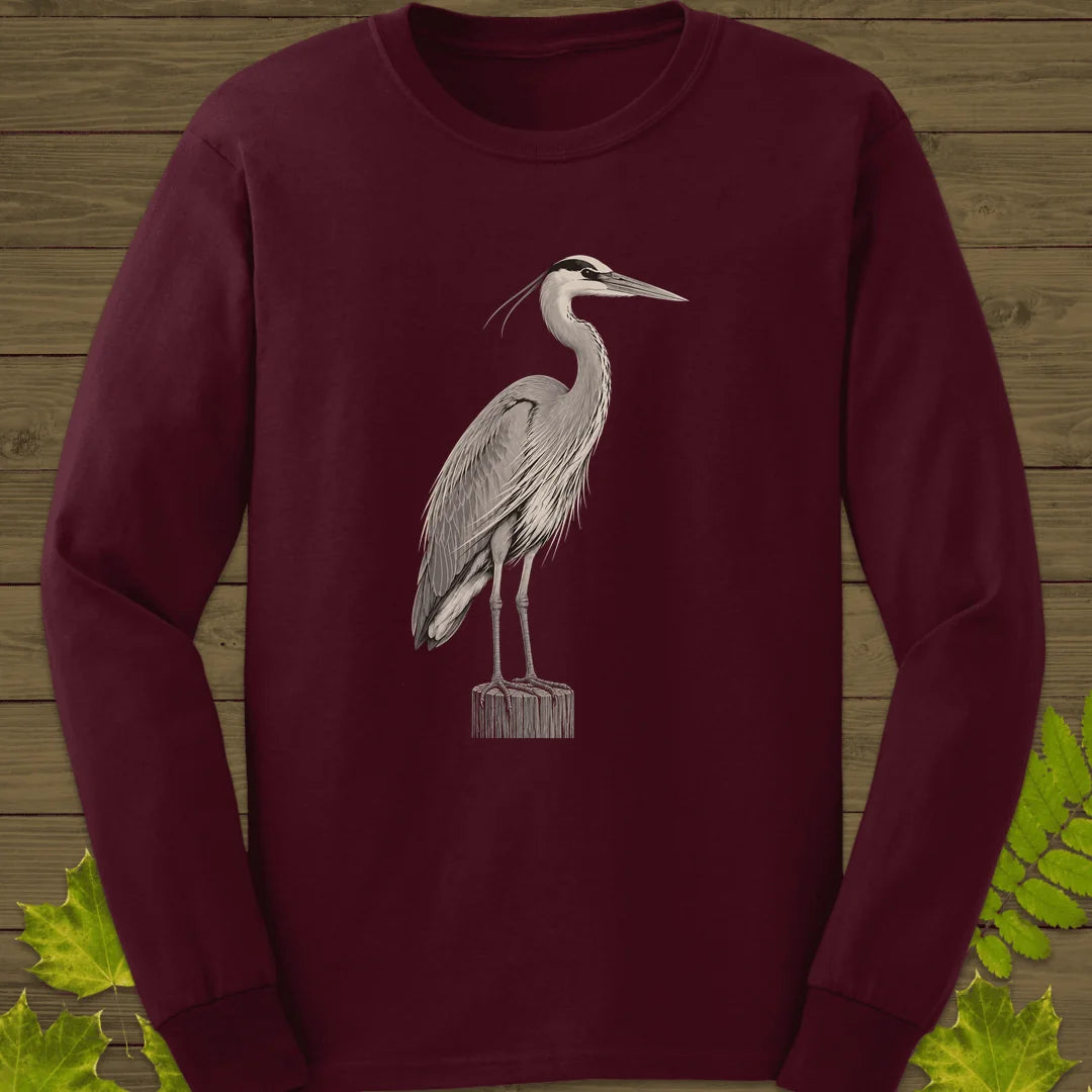 Piling Perch Long Sleeve in Maroon