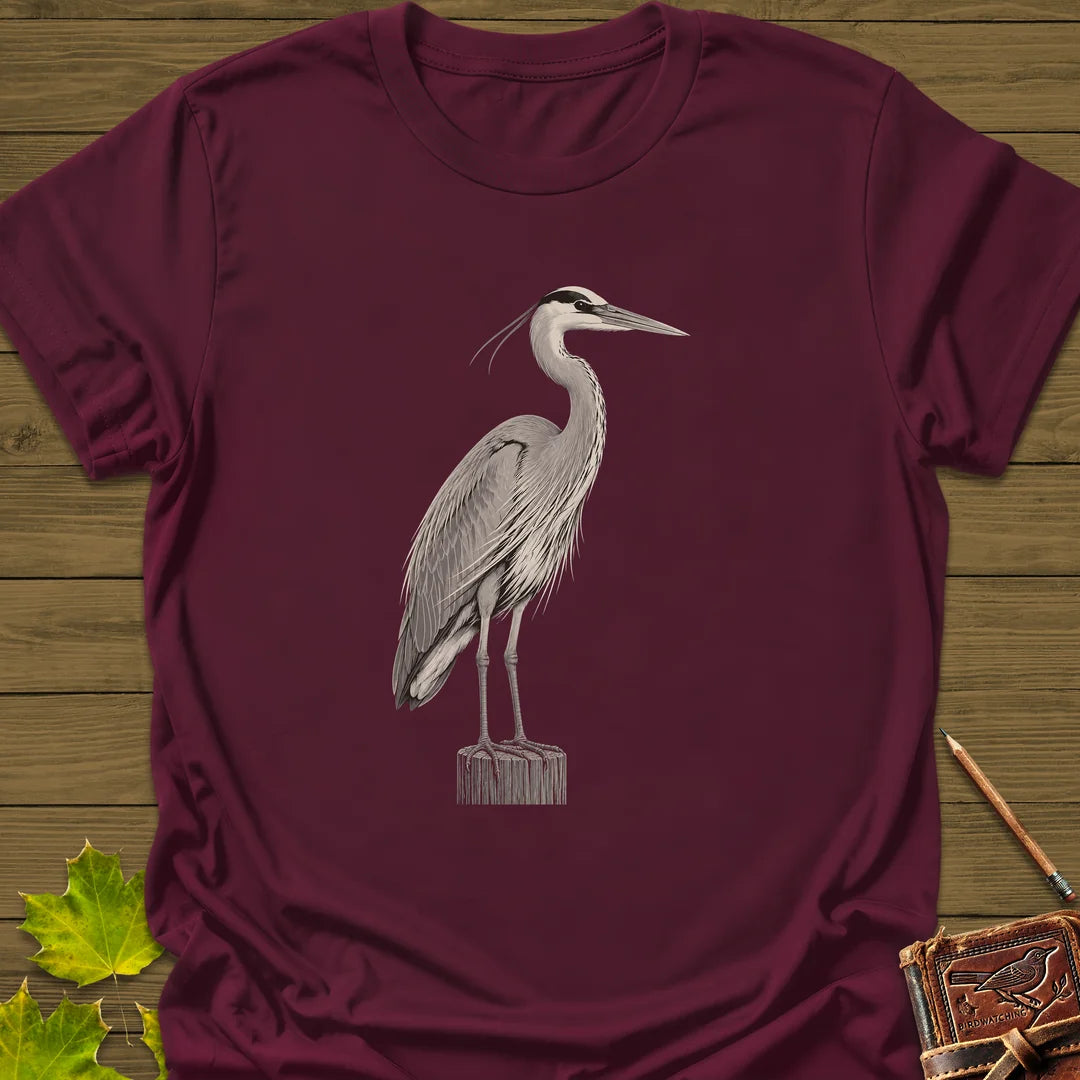 Piling Perch T-Shirt in Maroon