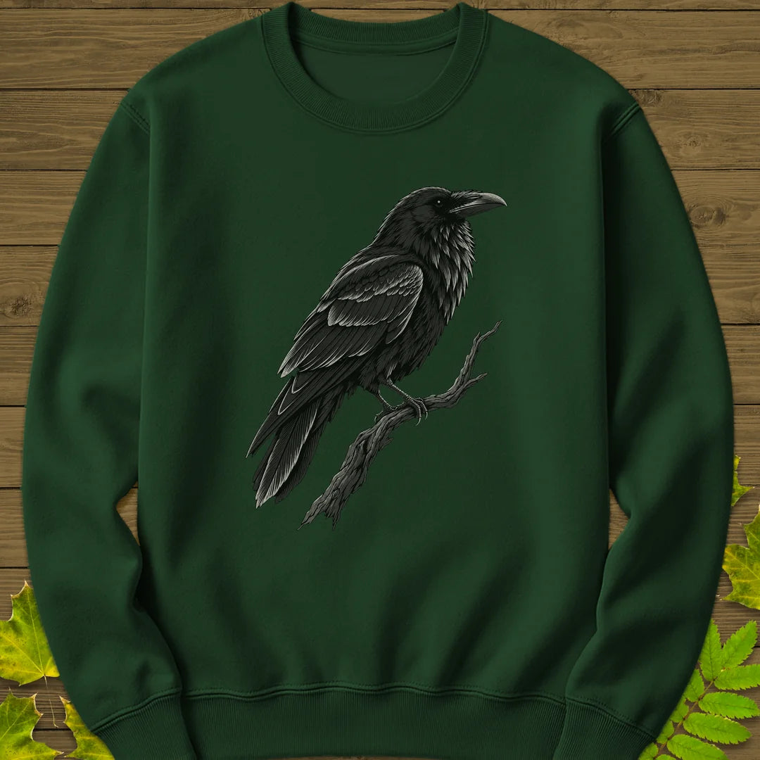 Juniper Raven Sweatshirt in Forest Green