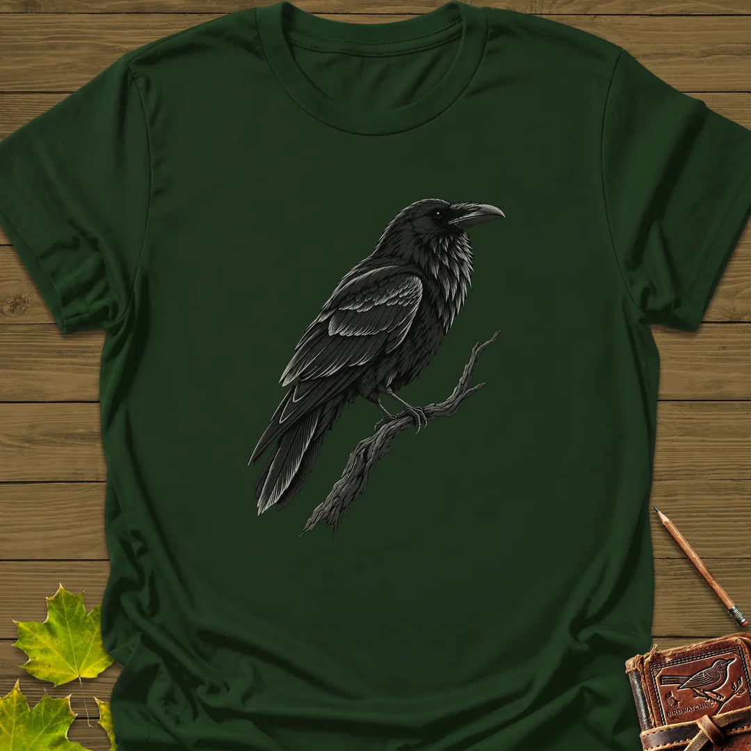 Juniper Raven T-Shirt in Forest Green