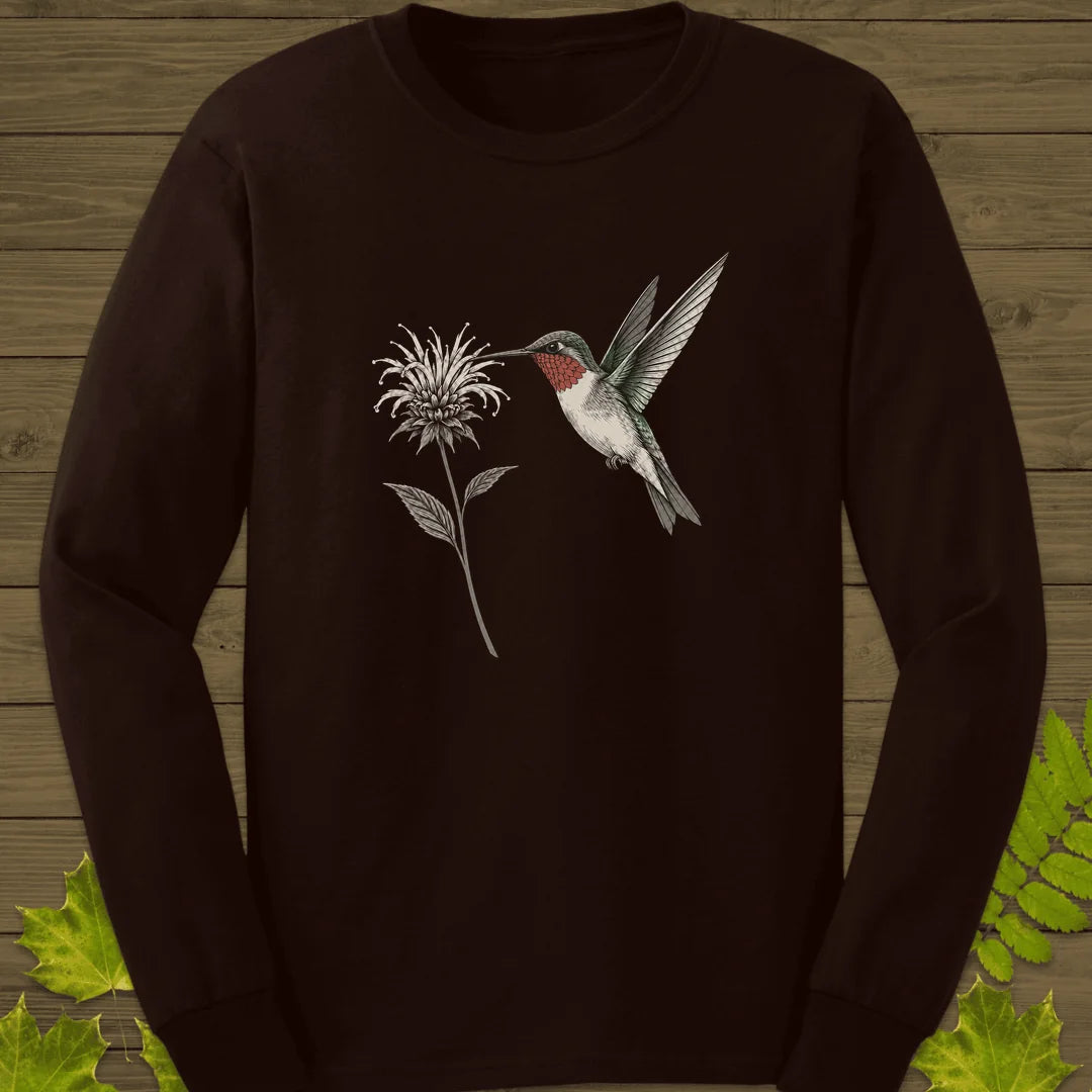 Bee Balm Hover Long Sleeve in Dark Chocolate
