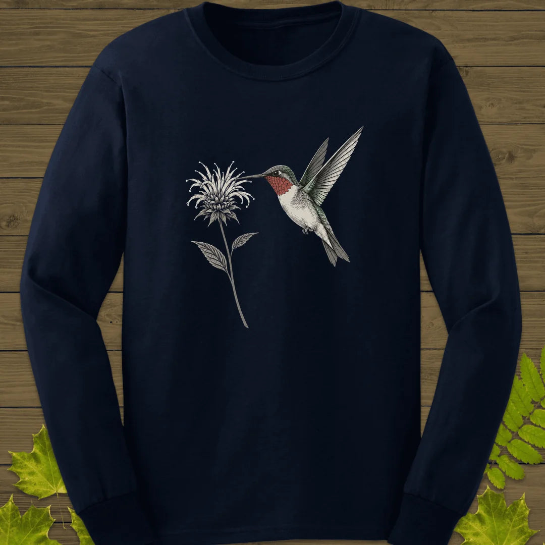 Bee Balm Hover Long Sleeve in Navy