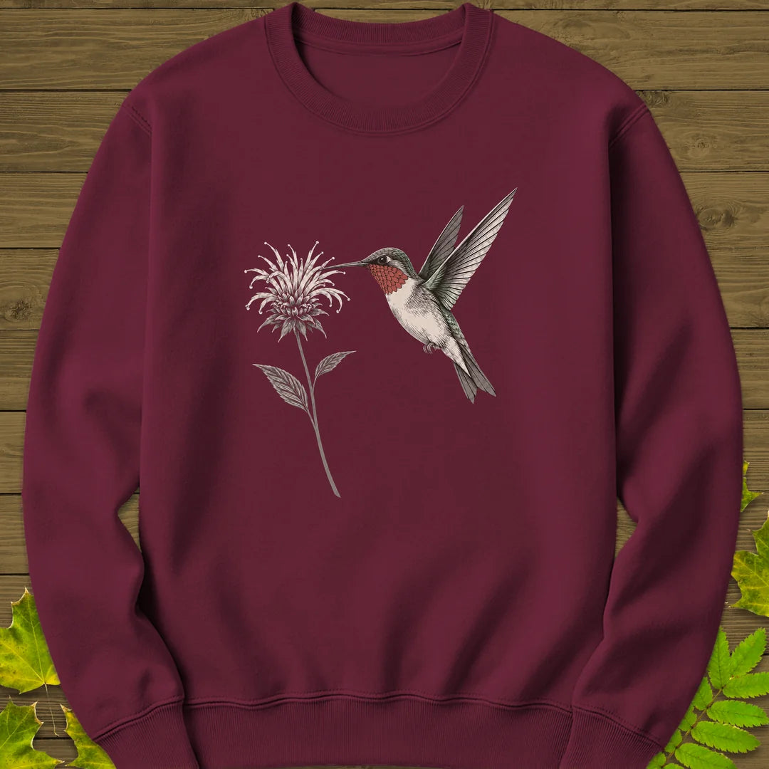 Bee Balm Hover Sweatshirt in Maroon