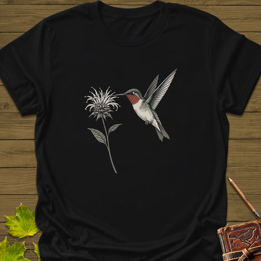 Bee Balm Hover T-Shirt in Black