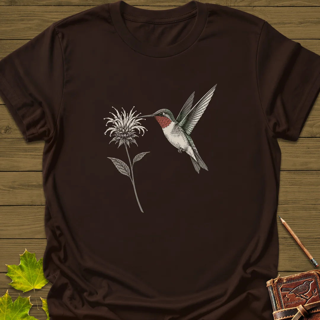Bee Balm Hover T-Shirt in Dark Chocolate
