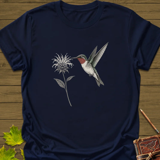 Bee Balm Hover T-Shirt in Navy