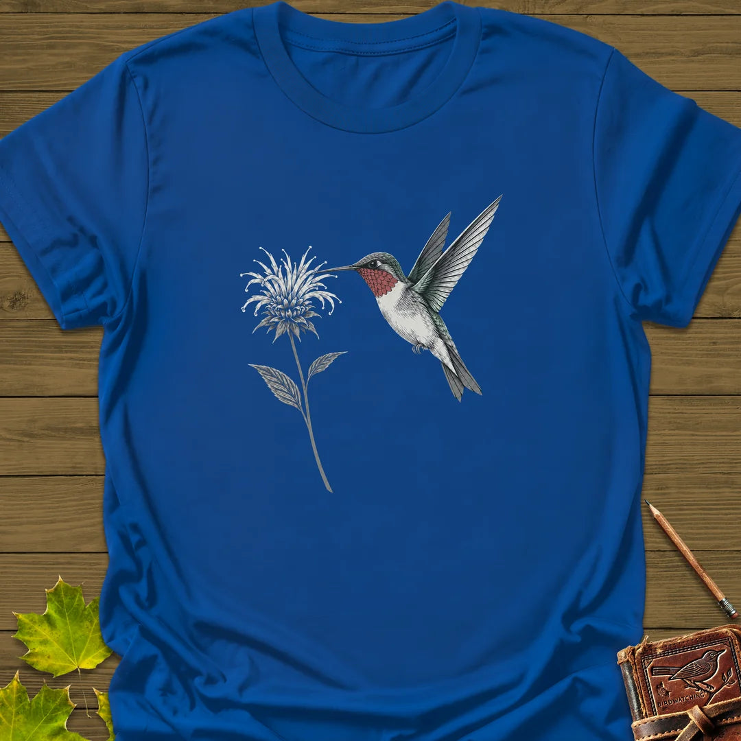 Bee Balm Hover T-Shirt in Royal