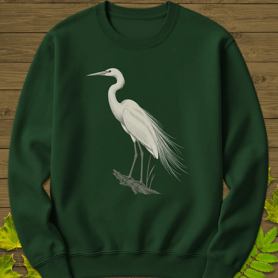 Plume Study Sweatshirt in Forest Green