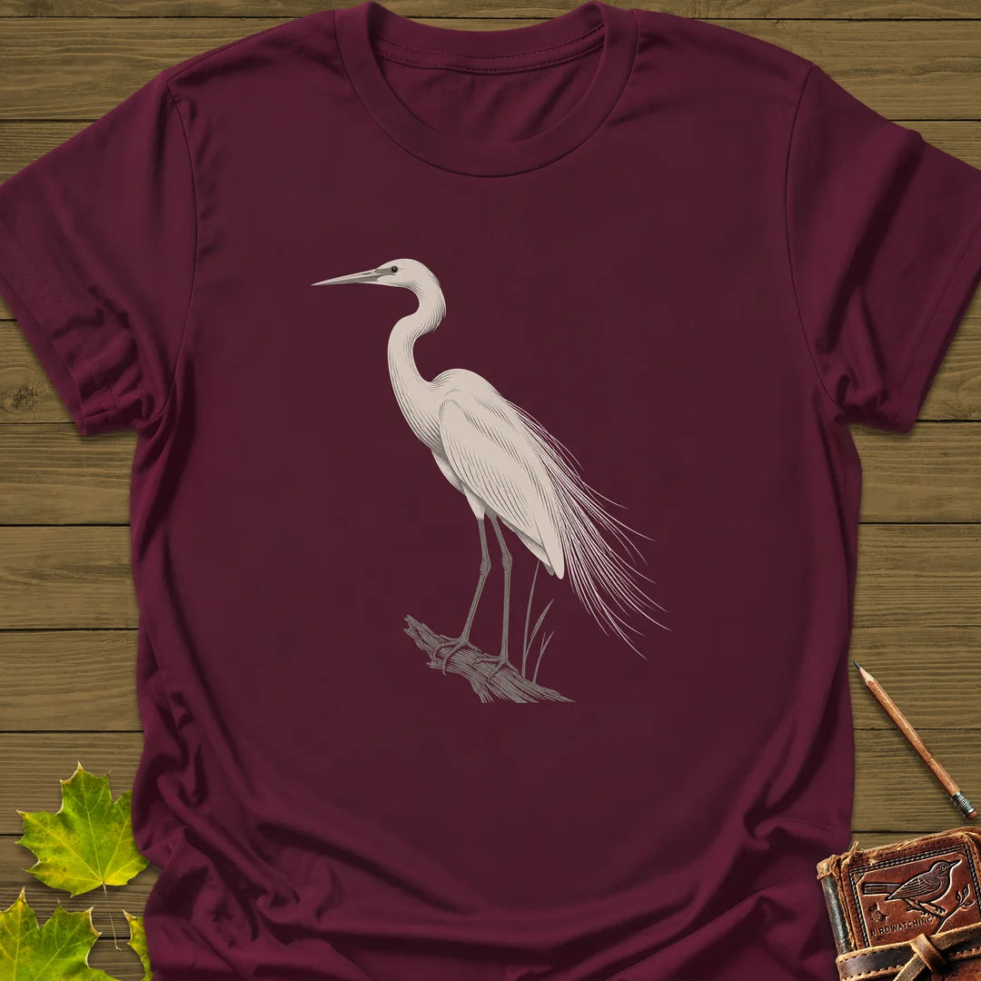 Plume Study T-Shirt in Maroon