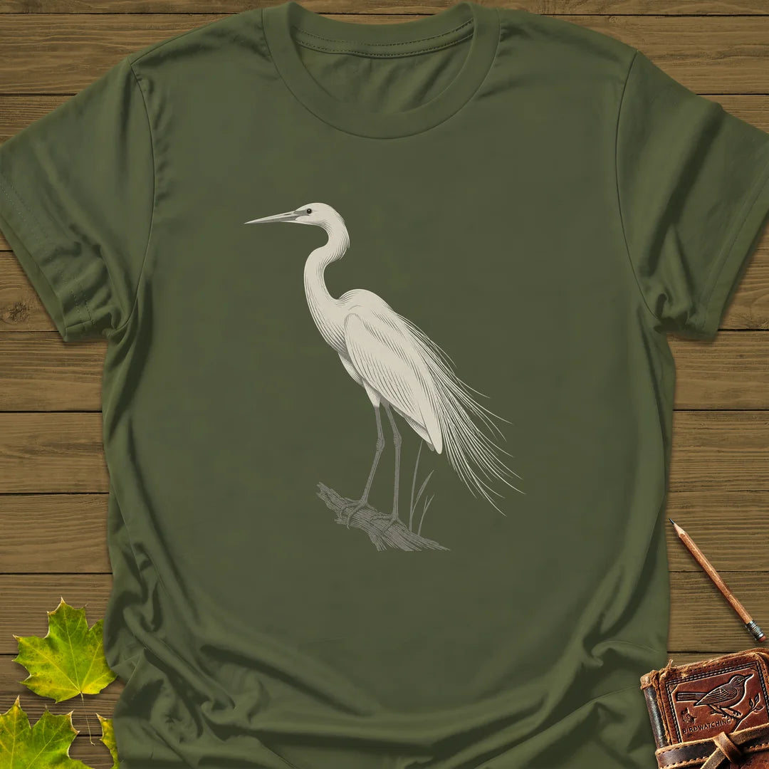 Plume Study T-Shirt in Military Green