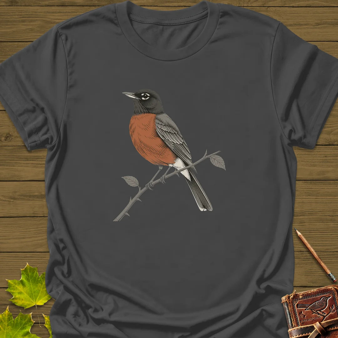 Hawthorn Robin T-Shirt in Charcoal