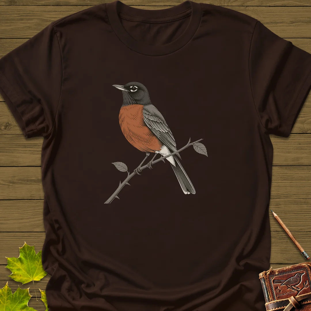 Hawthorn Robin T-Shirt in Dark Chocolate