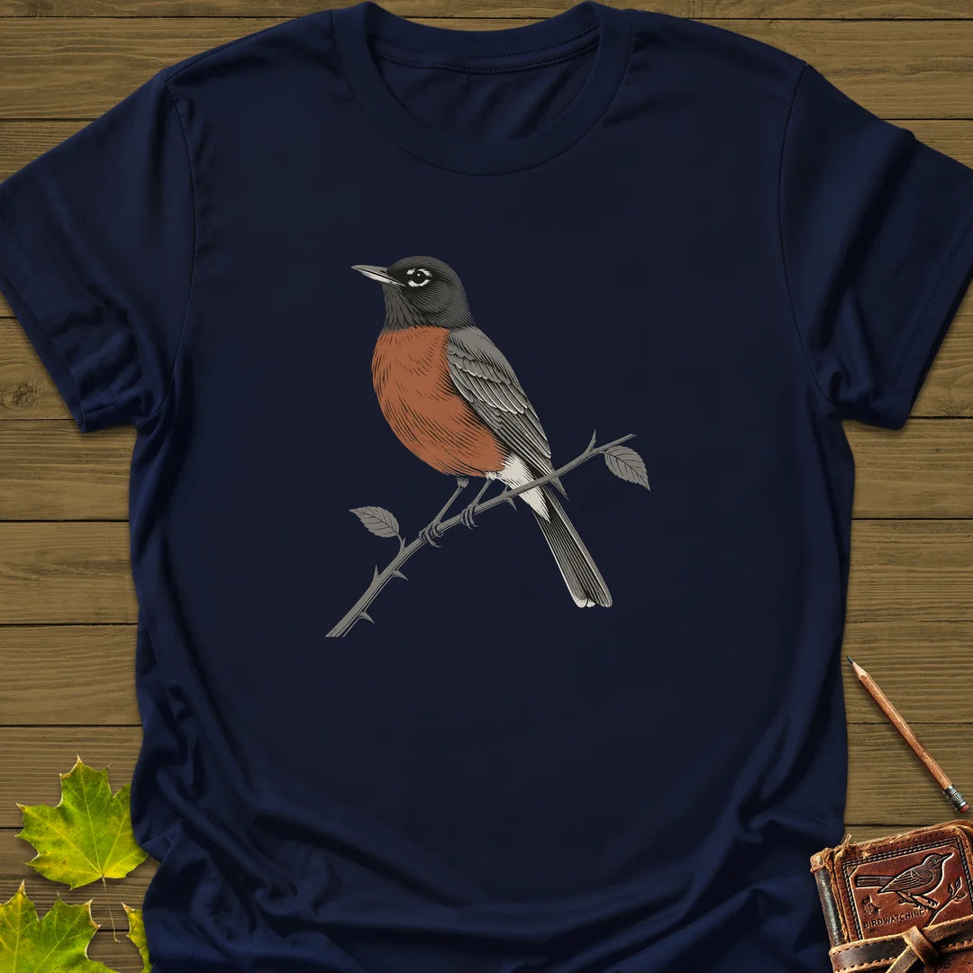 Hawthorn Robin T-Shirt in Navy