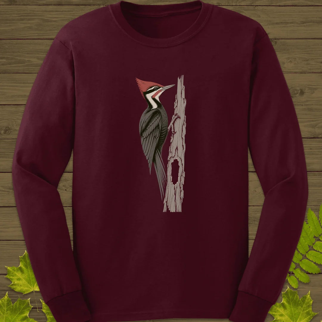 Hollow Log Hammer Long Sleeve in Maroon