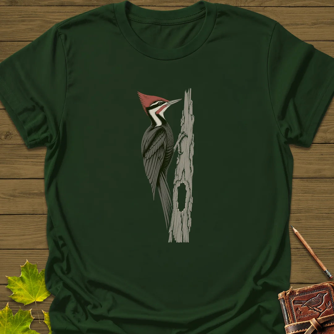 Hollow Log Hammer T-Shirt in Forest Green