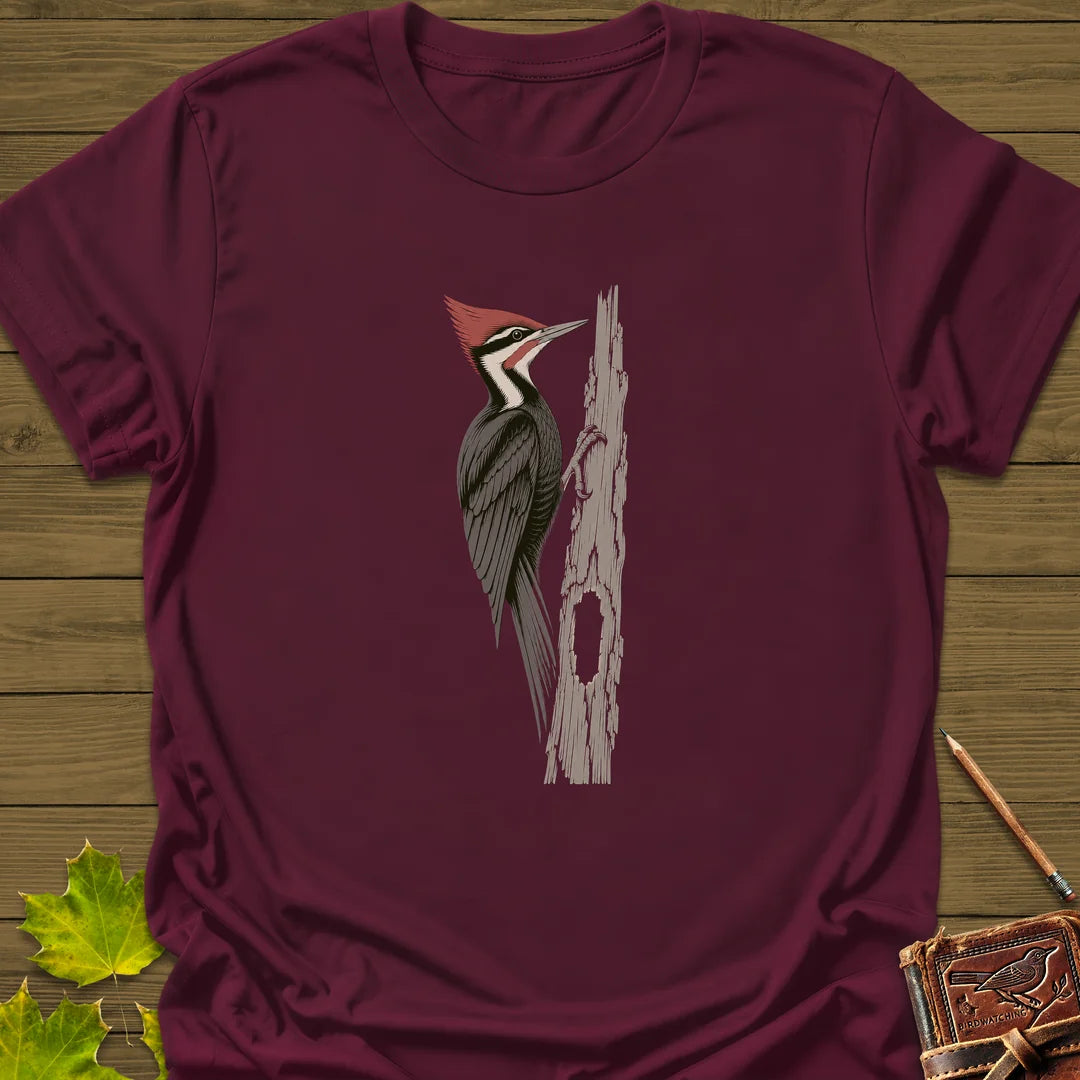 Hollow Log Hammer T-Shirt in Maroon