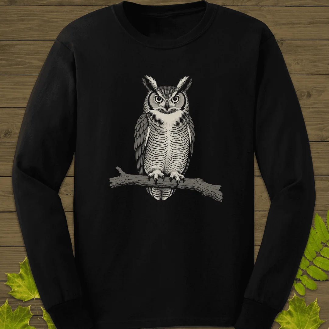 Bare Branch Owl Long Sleeve in Black