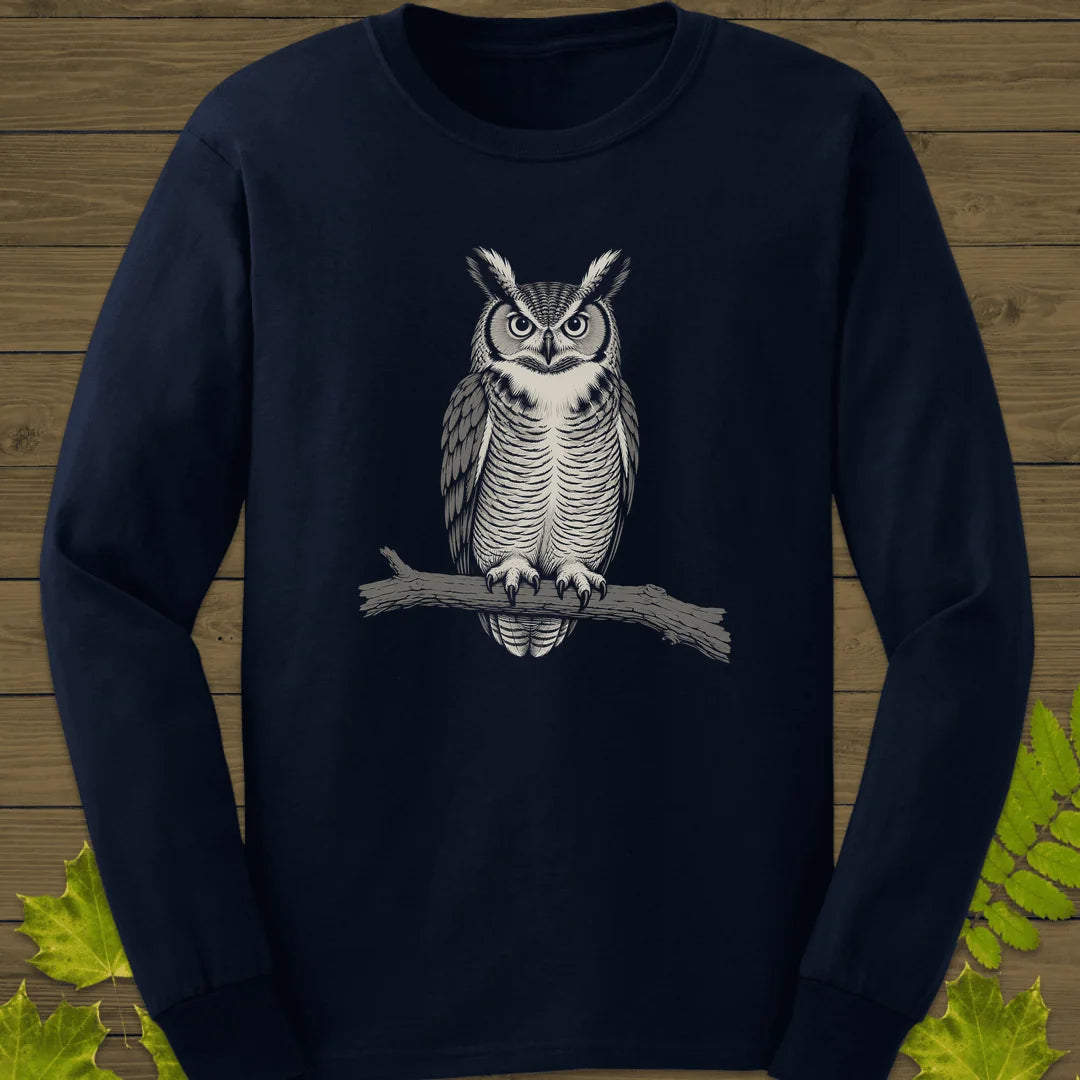 Bare Branch Owl Long Sleeve in Navy
