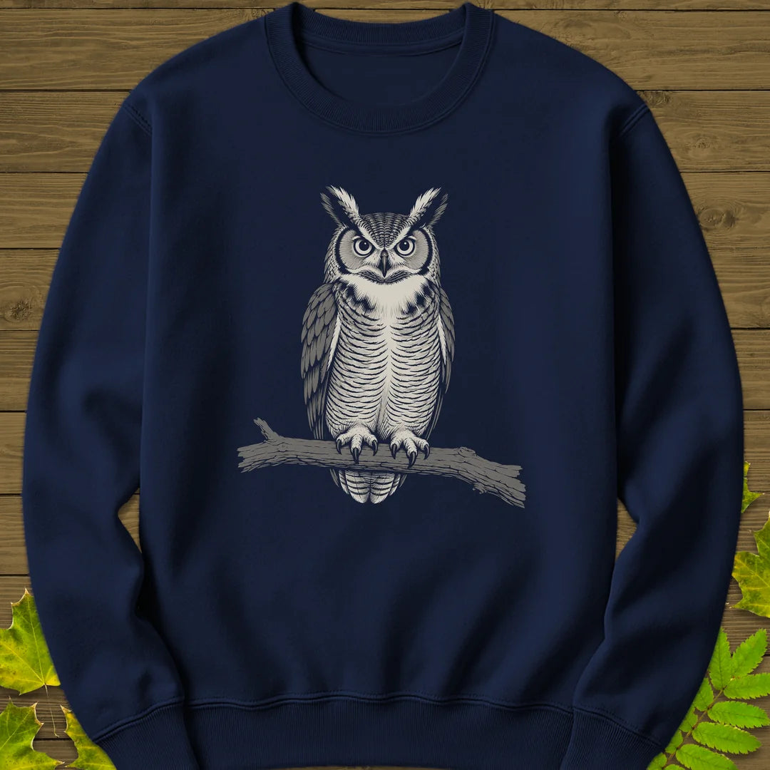 Bare Branch Owl Sweatshirt in Navy