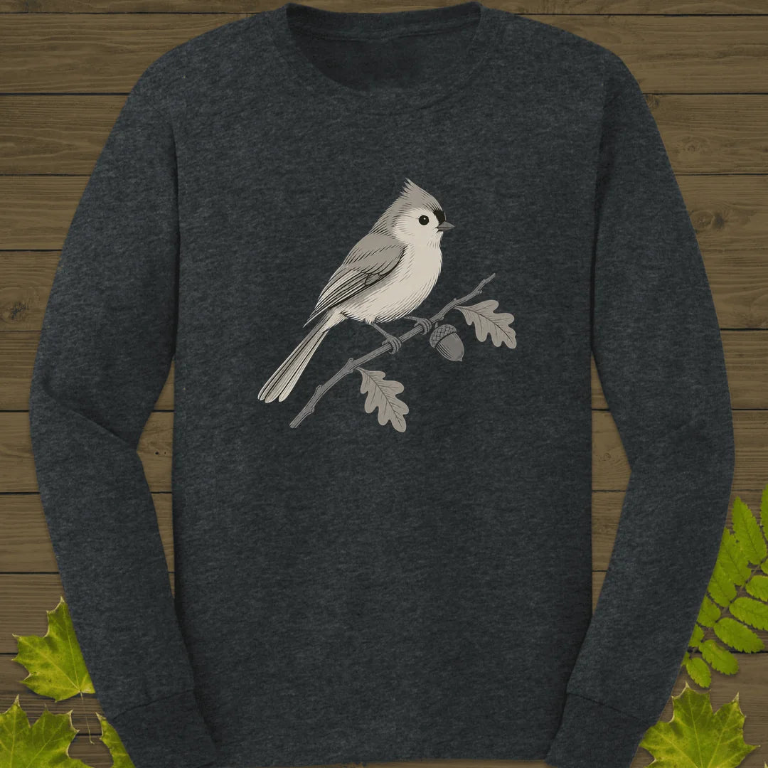 Acorn Titmouse Long Sleeve in Dark Heather