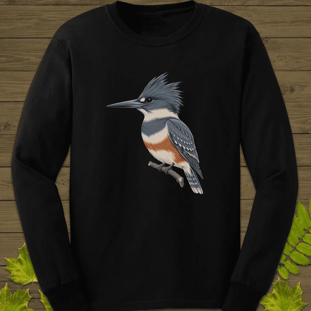 Crest And Collar Long Sleeve in Black