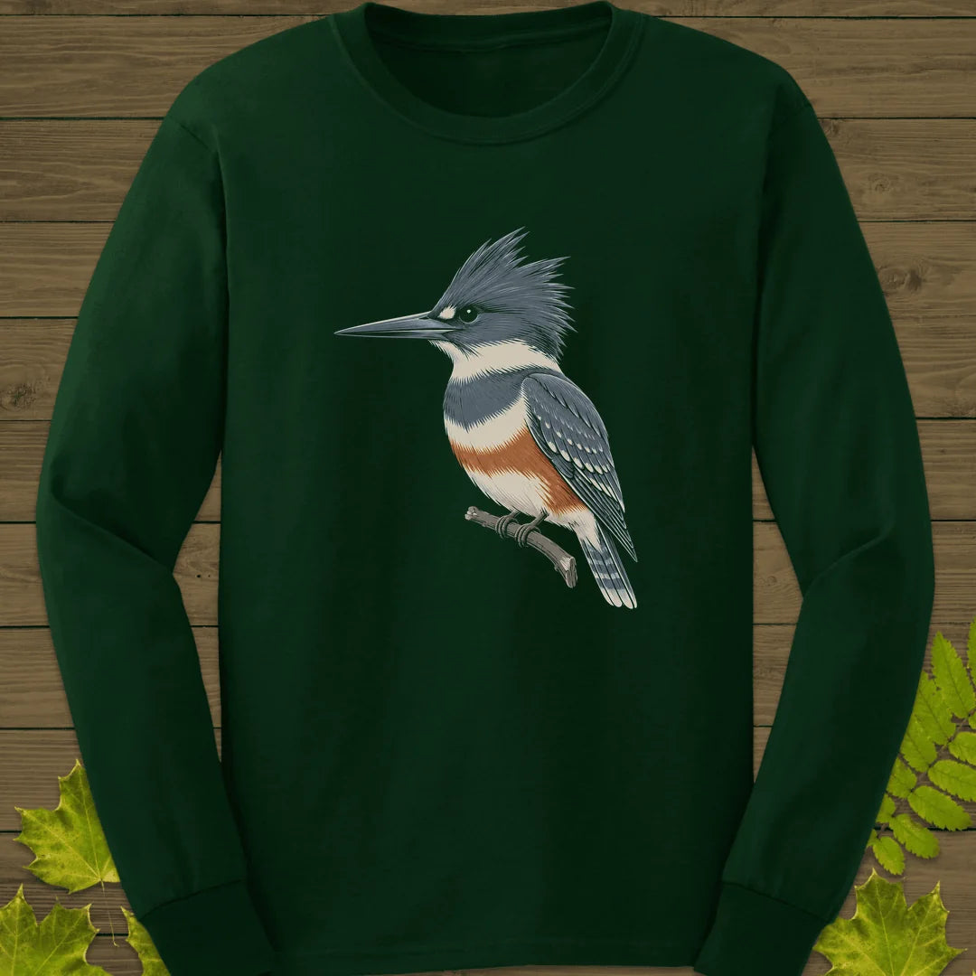 Crest And Collar Long Sleeve in Forest Green
