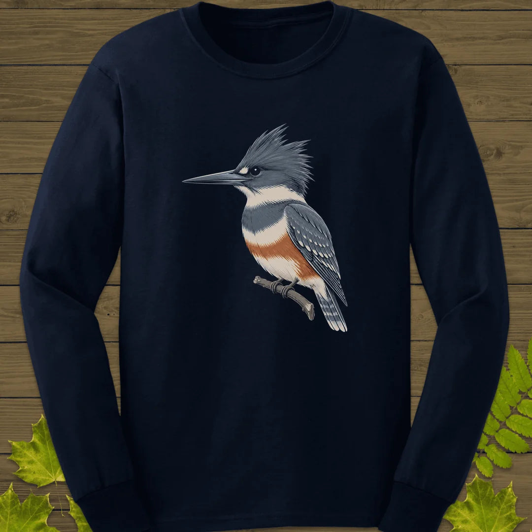 Crest And Collar Long Sleeve in Navy