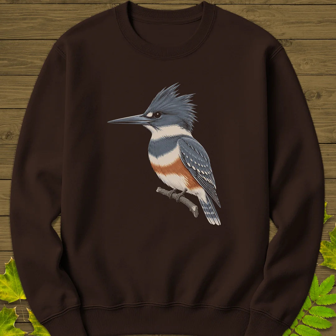 Crest And Collar Sweatshirt in Dark Chocolate