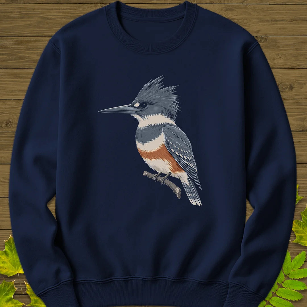 Crest And Collar Sweatshirt in Navy