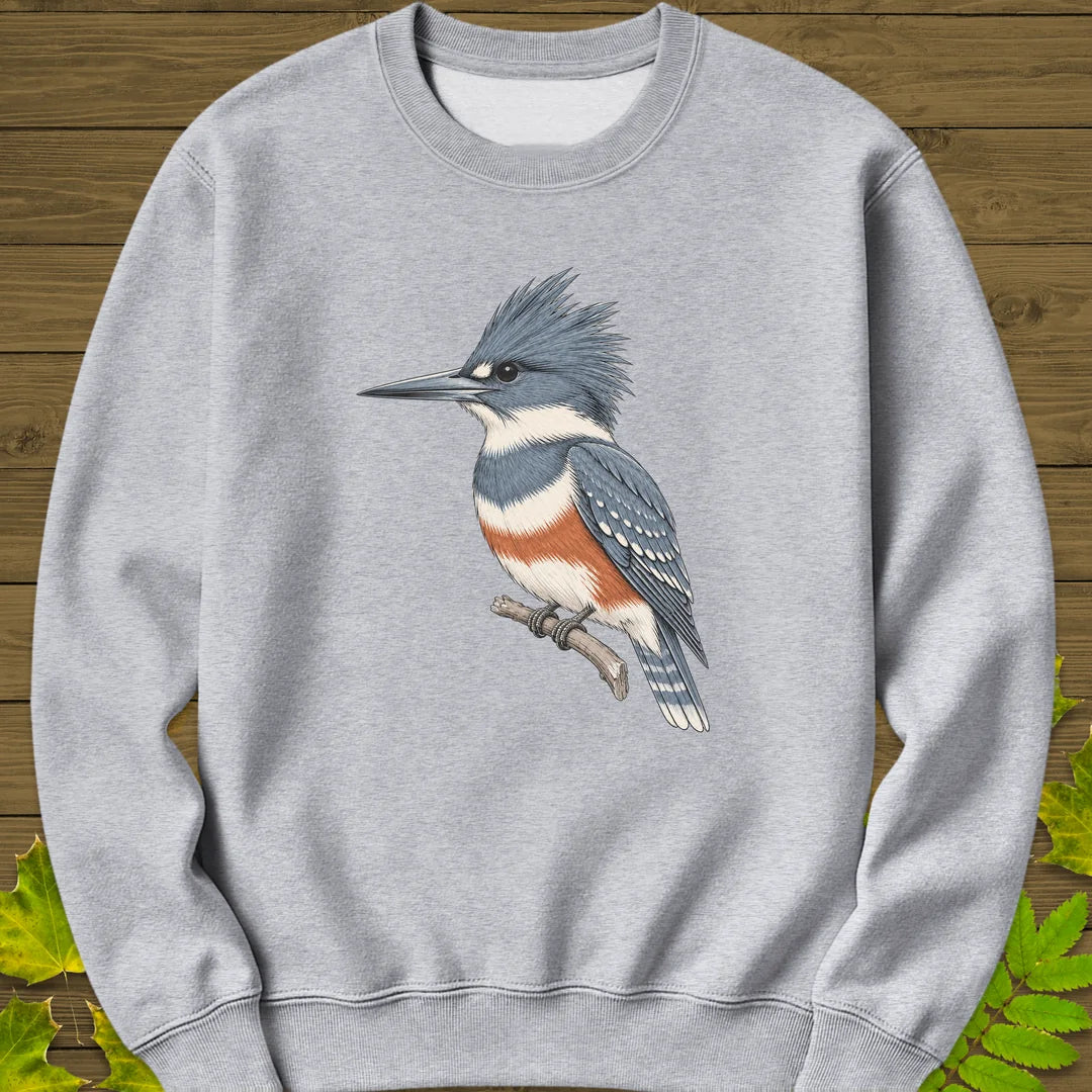 Crest And Collar Sweatshirt in Sport Grey