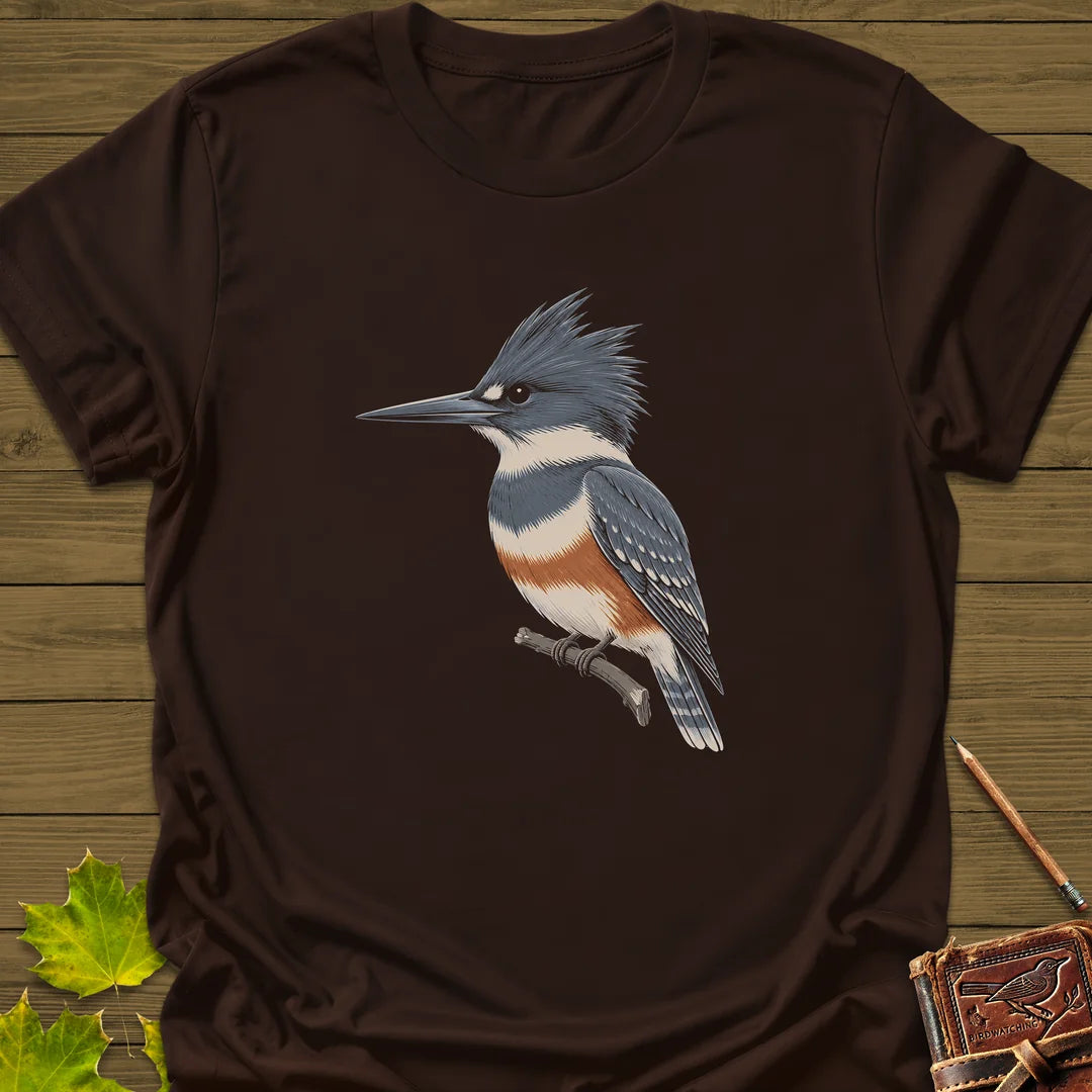 Crest And Collar T-Shirt in Dark Chocolate