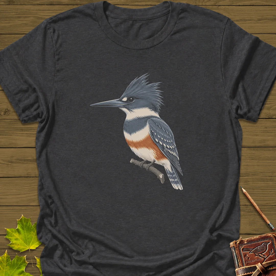 Crest And Collar T-Shirt in Dark Heather
