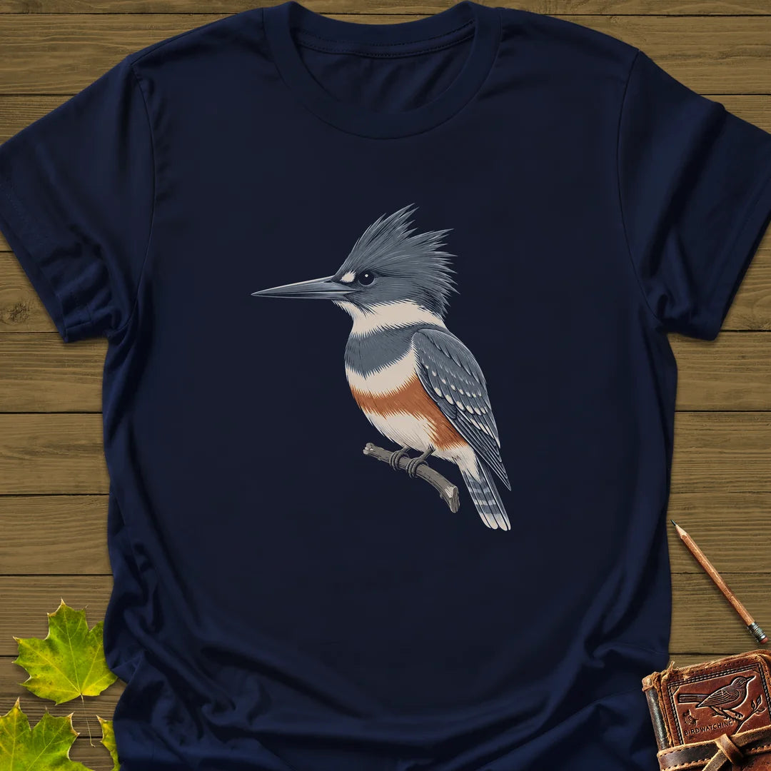Crest And Collar T-Shirt in Navy