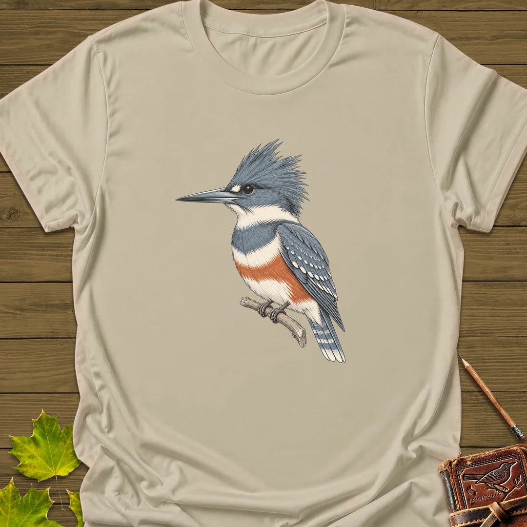 Crest And Collar T-Shirt in Sand