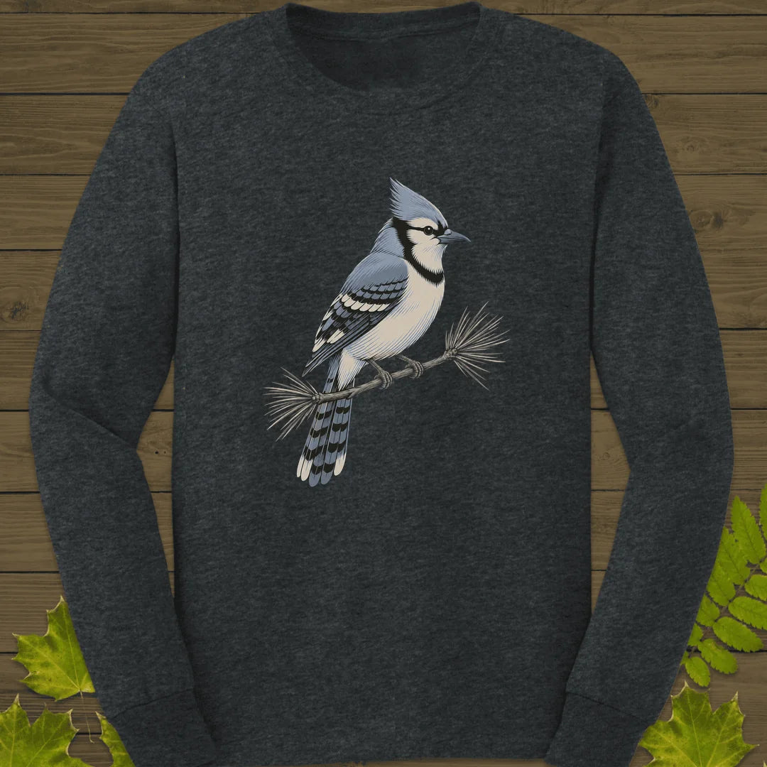 Pine Jay Long Sleeve in Dark Heather