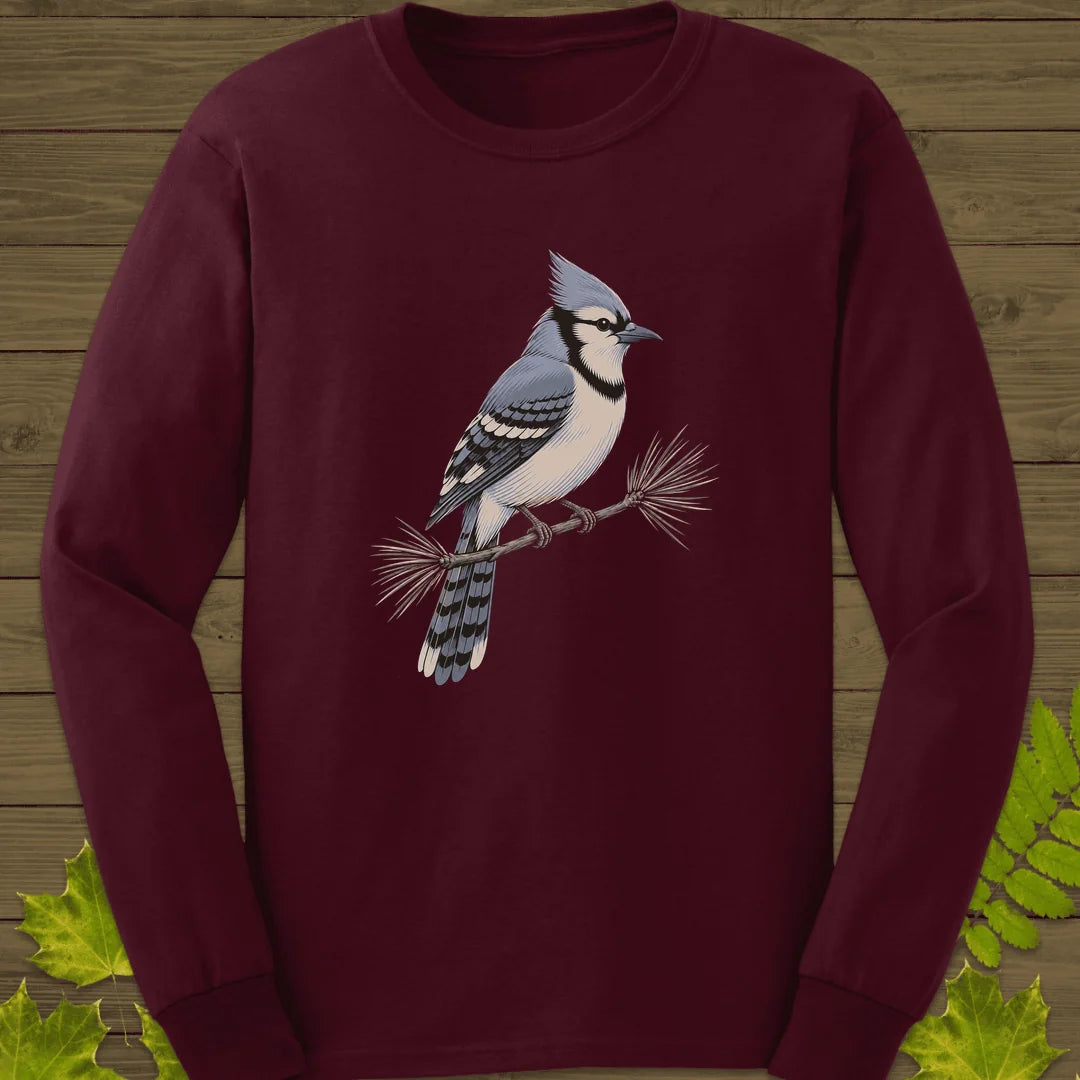 Pine Jay Long Sleeve in Maroon