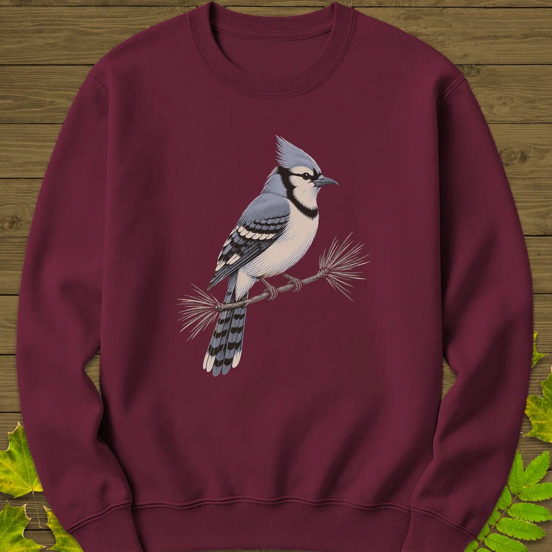 Pine Jay Sweatshirt in Maroon