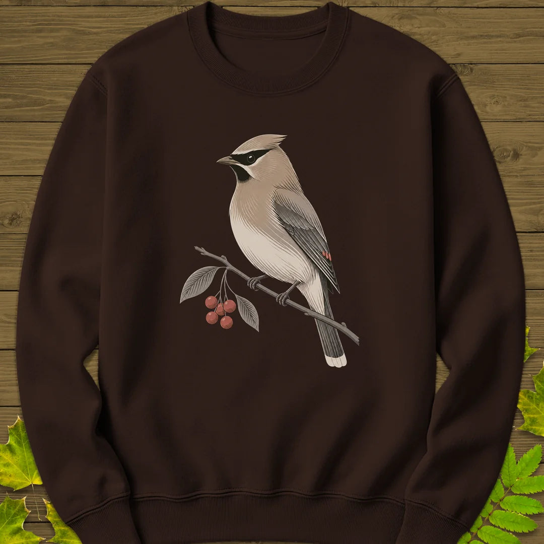 Waxwing Serviceberry Sweatshirt in Dark Chocolate