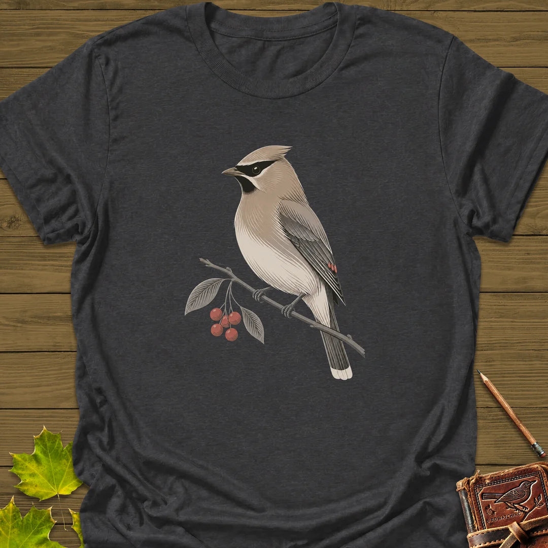 Waxwing Serviceberry T-Shirt in Dark Heather