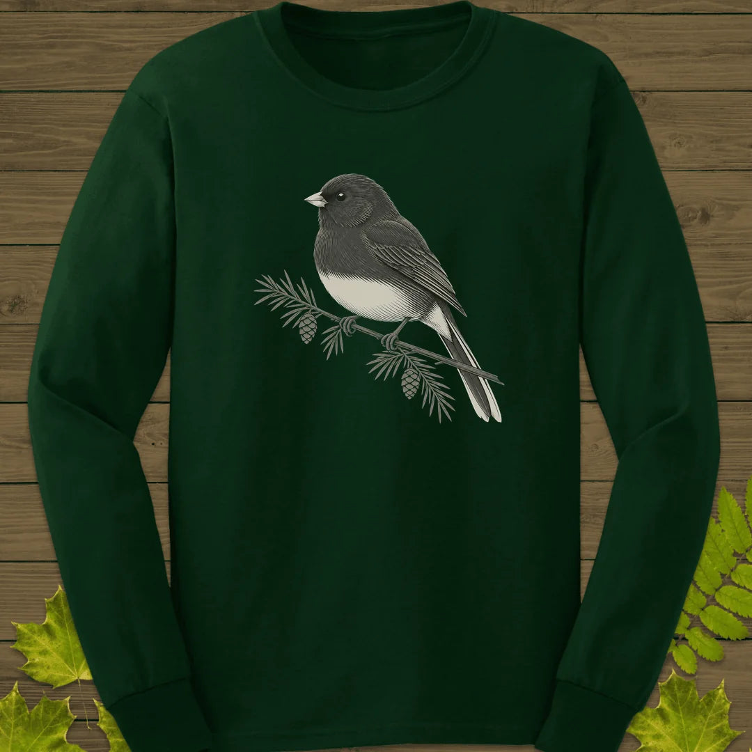 Winter Junco Long Sleeve in Forest Green