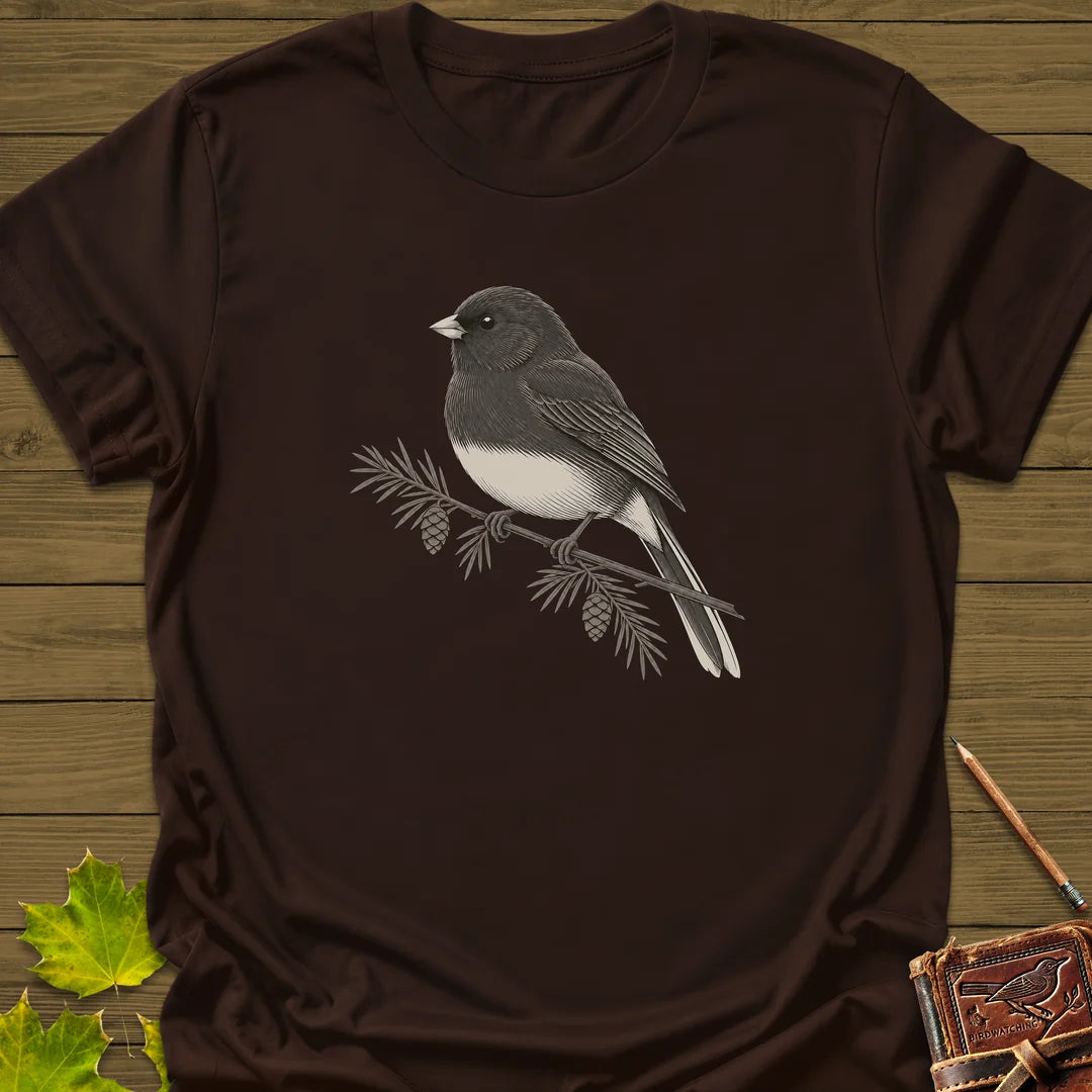Winter Junco T-Shirt in Dark Chocolate