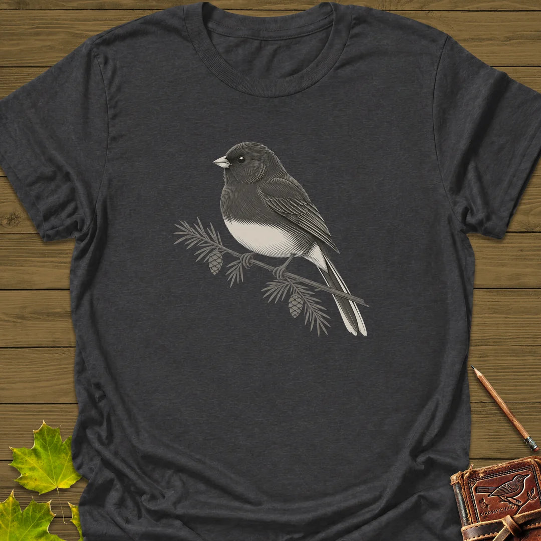 Winter Junco T-Shirt in Dark Heather