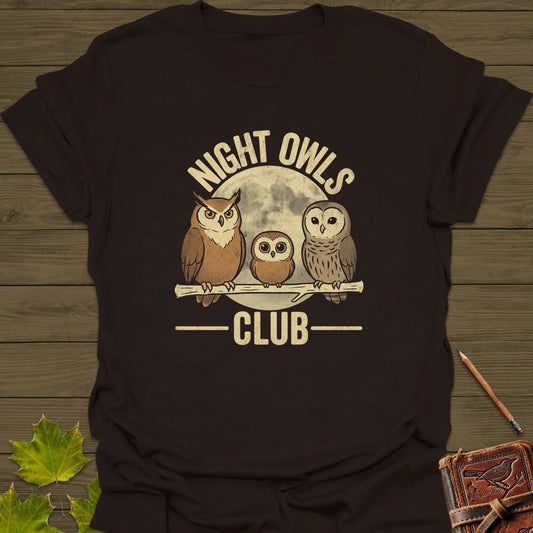 Night Owls Club T-Shirt Dark Chocolate